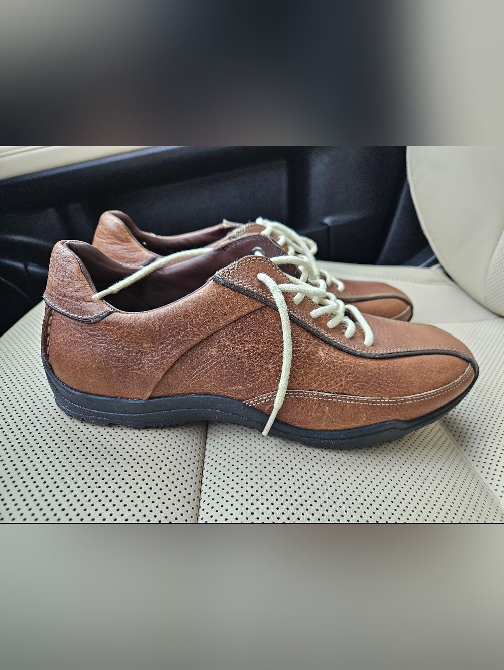 Cole Haan NikeAir Shoes Sneakers Mens 8.5 Brown Leather Preppy Casual Athliesure